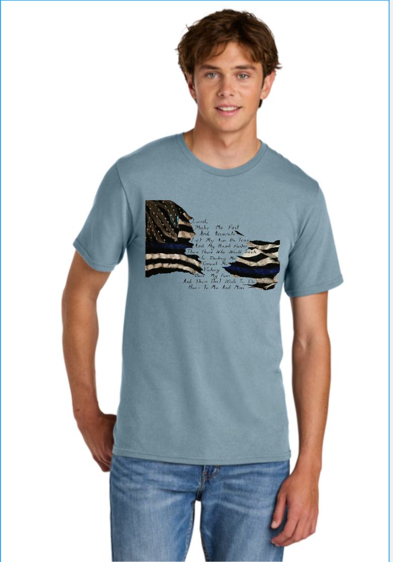 Maddy Lou Designs "Rifleman's Creed"  Flag and Creed Pencil Drawing