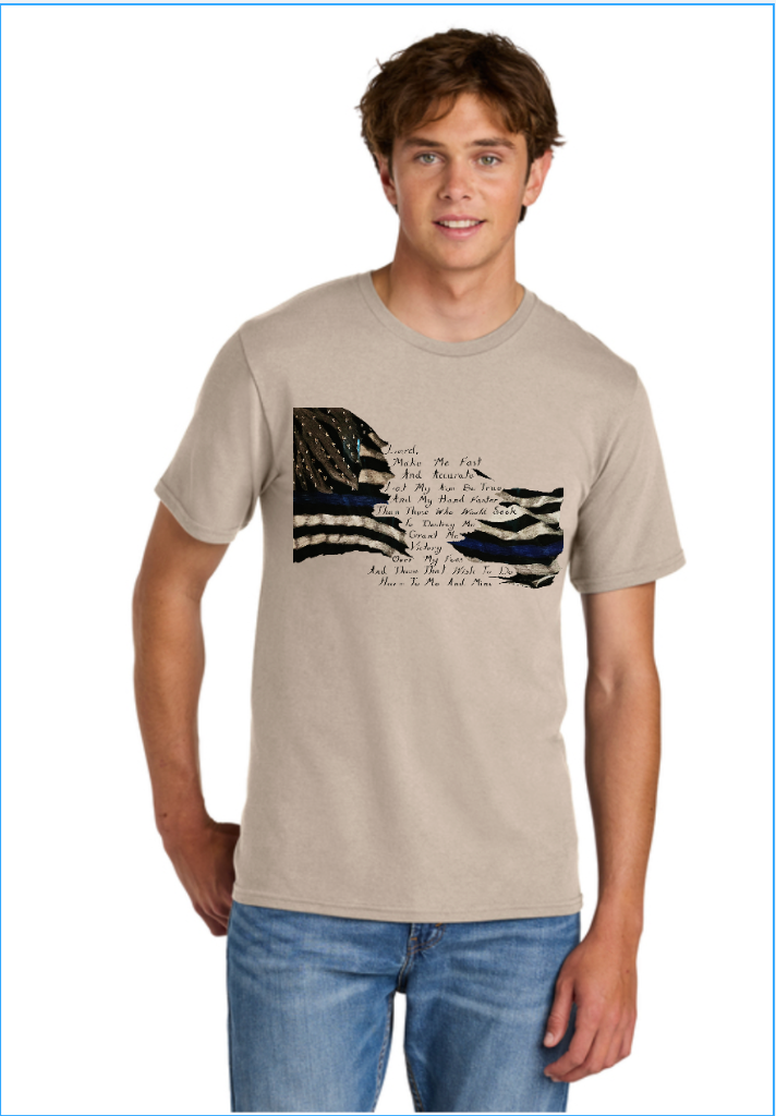 Maddy Lou Designs "Rifleman's Creed"  Flag and Creed Pencil Drawing