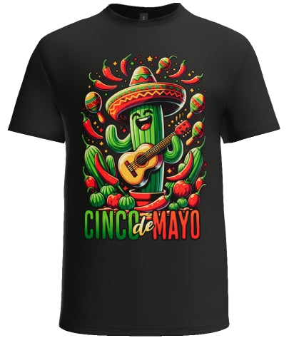 Spicy Singing cactus Cinco De Mayo t-shirt design