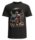 Black Cinco De Mayo Mariachi Skeleton T-shirt Design