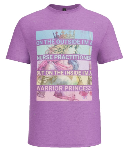 Nurse practitioner Warrior Princess Shirt Design