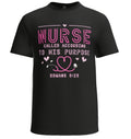 Neon Nurse Called According to his Purpose Romans 8:28 T-shirt Design
