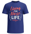 Living the Nurse Life blue t-shirt design
